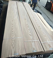Kırmızı meşe ahşap kaplama 0.45 mm Kalınlık Crown Cut panel Sınıf AAA