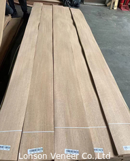 Çeyreği düz kırmızı meşe doğal kaplama paneli 0.5 mm kalınlığı AAAGrade