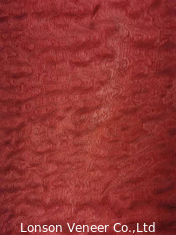 İç Tasarım için Sapelle Pommele Kırmızı Boyalı Ahşap Kaplama 10CM Genişlik