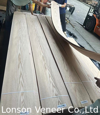 Kırmızı meşe ahşap kaplama 0.45 mm Kalınlık Crown Cut panel Sınıf AAA