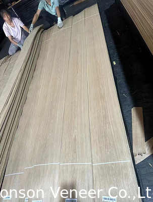 Lonson White Oak Wood Veneer Crown Cut Panel Grade A Kalınlığı 2 mm